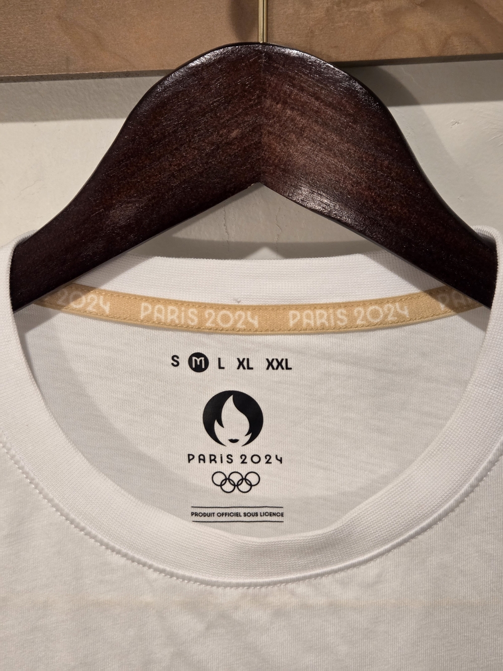 Paris 2024 White Logo Short-Sleeve Crew Tee - Picture 2 of 6